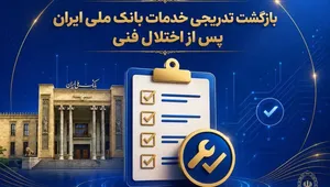 بازگشت تدریجی خدمات بانک ملی به مدار فعالیت
