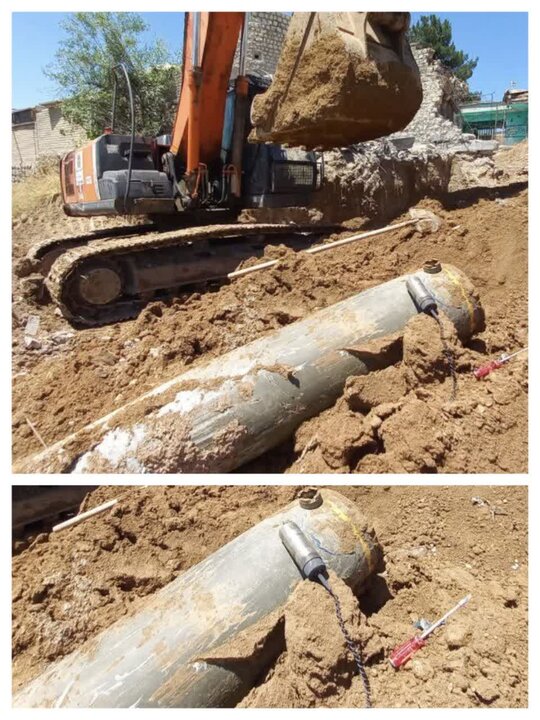 خنثیسازی بمب سنگر شکن ۱۰۰۰ پوندی در لرستان خنثیسازی بمب سنگر شکن ۱۰۰۰ پوندی در لرستان