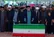 اقامه نماز آیت‌الله مصطفی خامنه‌ای بر پیکر پدر در حرم مطهر رضوی