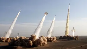 لحظه اصابت دقیق موشک ایرانی در پایگاه آمریکا در اردن
