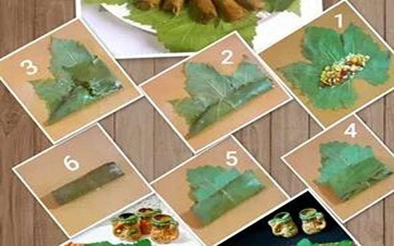 پیچیدن دلمه پیچیدن دلمه