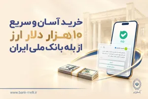 عرضه ارز با کارت ملی در بانک ملی آغاز شد؛ سقف خرید ۱۰ هزار دلار