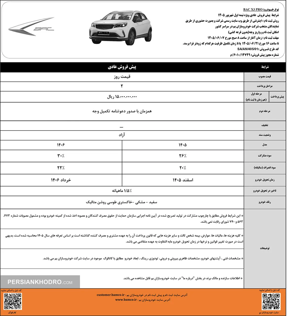 شرایط فروش