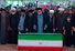 اقامه نماز آیت‌الله مصطفی خامنه‌ای بر پیکر پدر در حرم مطهر رضوی