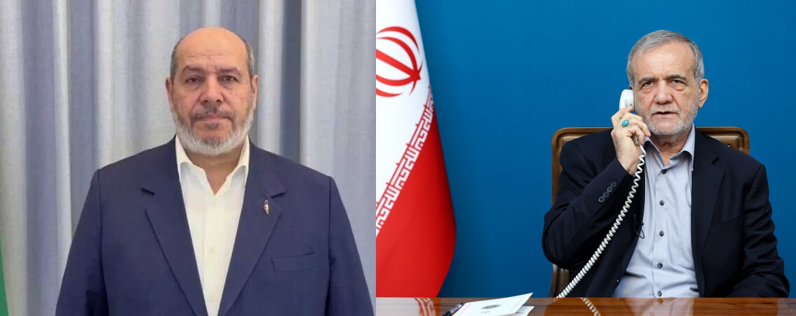 پزشکیان به رهبر حماس: از هر تصمیم رهبران فلسطینی در روند مذاکرات حمایت میکنیم / درخواست حماس برای استفاده از تجربیات ایران در مذاکرات پزشکیان به رهبر حماس: از هر تصمیم رهبران فلسطینی در روند مذاکرات حمایت میکنیم / درخواست حماس برای استفاده از تجربیات ایران در مذاکرات
