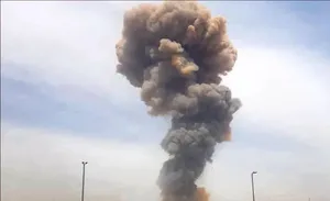 آتش‌سوزی گسترده در محوطه بندر بیروت
