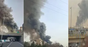 تصاویر جدیدی از آتش‌سوزی بازار جنت در غرب تهران
