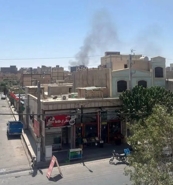 دود انفجار در جنوب تهران دود انفجار در جنوب تهران