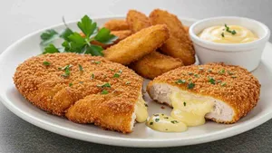 طرز تهیه کوکو سوخاری مرغ و پنیر