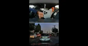 شوکه شدن یک زن از سرقت برق‌آسای موبایلش داخل خودرو