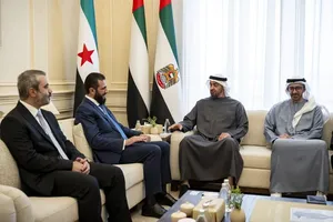 الشرع و بن زاید دیدار و گفت‌وگو کردند